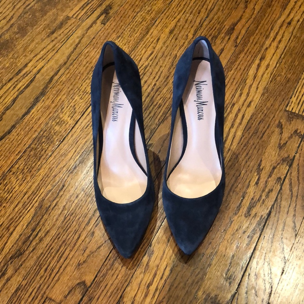 Navy suede 4 inch heels in size 7